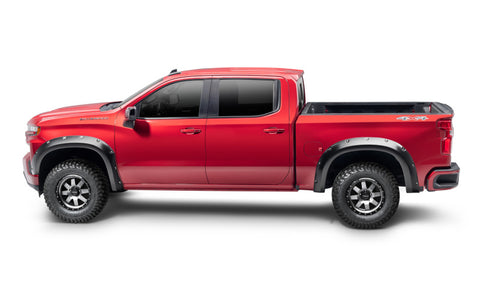 Bushwacker 19-23 Chevrolet Silverado 1500 (Excl. ZR2) Pocket Style Fender Flares 4pc - Smooth Black - 40992-02
