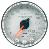 Autometer Spek-Pro Gauge Fuel Press 2 1/16in 30psi Stepper Motor W/Peak & Warn Slvr/Chrm - P31621