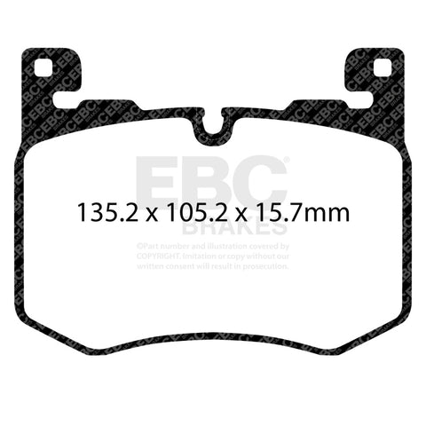EBC 2019+ Jaguar F-Pace 5.0 Supercharged Yellowstuff Front Brake Pads - DP42412R