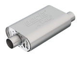 Borla CrateMuffler SBC Stock Output 283/327/350 V8 2.5in Offset/Center 14inx4.35inx9in Oval Muffler - 400826