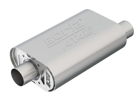 Borla CrateMuffler SBC Stock Output 283/327/350 V8 2.5in Offset/Center 14inx4.35inx9in Oval Muffler - 400826