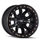 Dirty Life 9303 DT-1 17x9 / 8x170 BP / -12mm Offset / 130.8mm Hub Matte Black Wheel- Beadlock - 9303-7970MB