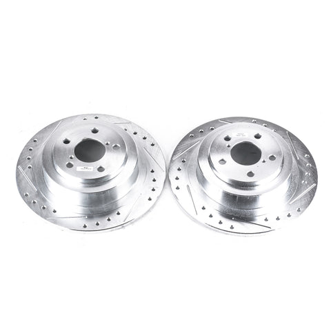 Power Stop 03-06 Subaru Baja Rear Evolution Drilled & Slotted Rotors - Pair - JBR945XPR
