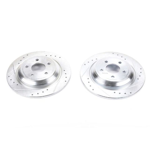 Power Stop 16-18 Ford Focus Rear Evolution Drilled & Slotted Rotors - Pair - AR85181XPR