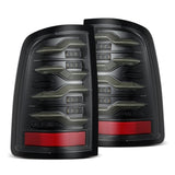 AlphaRex 09-18 Dodge Ram Luxx-Series LED Tail Lights Alpha-Black w/ Activation Light & Seq. Signal - 640003