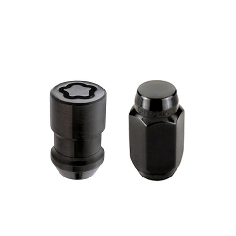McGard 5 Lug Hex Install Kit w/Locks (Cone Seat Nut) 1/2-20 / 13/16 Hex / 1.5in. Length - Black - 84531
