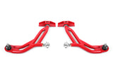 BMR 10-14 Ford Mustang Adj. Lower A-Arms w/ Delrin/Rod End / 18mm Tall Ball Joint - Red - AA751R