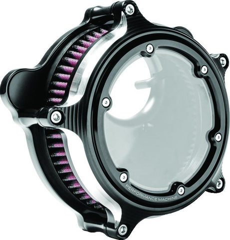 Performance Machine Vision Air Cleaner W/Bezel - Contrast Cut - 0206-2158-BM