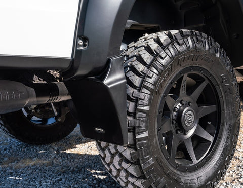 Bushwacker 14-18 Chevrolet Silverado 1500 Trail Armor Rear Mud Flaps (Fits Pocket Style Flares) - MUD-40120