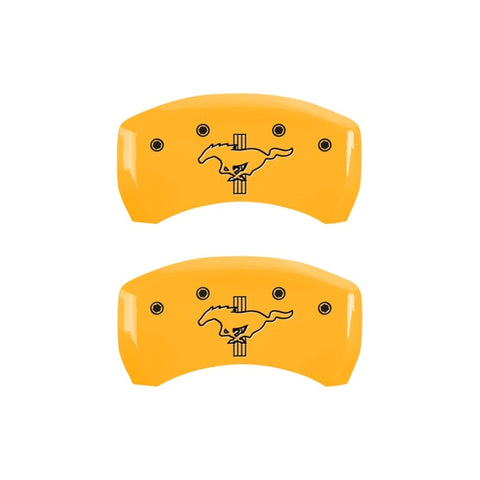 MGP Rear set 2 Caliper Covers Engraved Rear 2015/Bar & Pony Yellow finish black ch - 10203RMB2YL