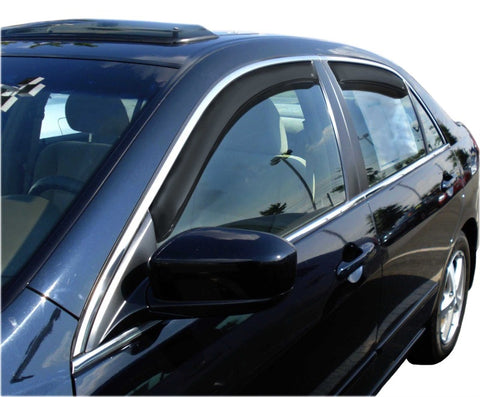 AVS 03-07 Honda Accord Ventvisor In-Channel Front & Rear Window Deflectors 4pc - Smoke - 194943
