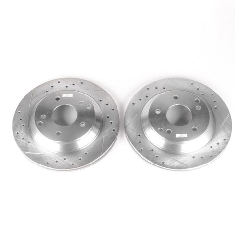 Power Stop 88-96 Chevrolet Corvette Rear Evolution Drilled & Slotted Rotors - Pair - AR8241XPR