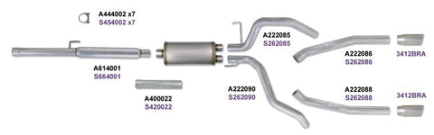 Diamond Eye KIT 3in CB DUAL AL: DODGE 1500 2009-12 HEMI - K3222A