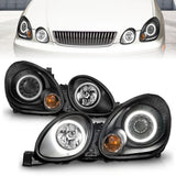 ANZO 1998-2005 Lexus Gs300 Projector Headlights w/ Halo Black - 121144