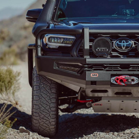 ARB 16-23 Toyota Tacoma Summit MKII Bumper Kit w/ LED Fog Lights & Winch Install Kit - Black - 3423200K