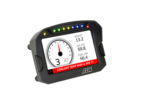 AEM CD-5LG Carbon Logging Digital Dash Display w/ Internal 10Hz GPS & Antenna - 30-5603
