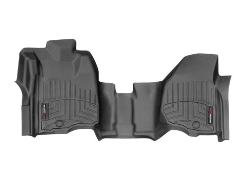 WeatherTech 12-16 Ford F-250/F-350/F-450/F-550 Vinyl Front FloorLiner - Black (SuperCrew/SuperCab) - 449591V