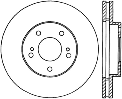 StopTech Power Slot 7/90-96 300ZX Slotted Front Right Cryo Rotor - 126.42050CSR