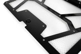 Agency Power 14-18 Polaris RZR XP 1000 / XP Turbo Vented Engine Cover - Gloss Black/White Mesh - AP-RZR-111-FGB-MWHT