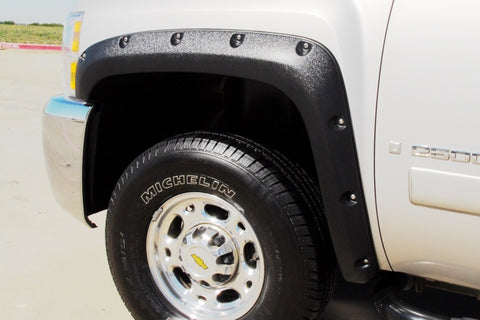 Lund 07-13 Chevy Silverado 1500 RX-Rivet Textured Elite Series Fender Flares - Black (2 Pc.) - RX106TA