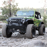 Westin 07-18 Jeep Wrangler JK WJ2 Stubby Front Bumper w/LED Lt Bar Mnt - Tex. Blk - 59-80025