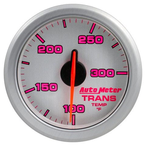 Autometer Airdrive 2-1/6in Trans Temperature Gauge 100-300 Degrees F - Silver - 9157-UL