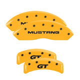 MGP 4 Caliper Covers Engraved Front Mustang Rear Sn95/Gt Yellow Finish Black Char 2001 Ford Mustang - 10095SMG1YL