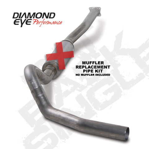 Diamond Eye KIT 4in CB SGL MFLR RPLCMENT PIPE SS 01-05 CHEVY/GMC 6.6L 2500/3500 - K4110S-RP
