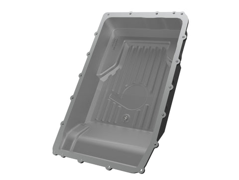 aFe 17-24 Ford F-150 10R60/10R80 Pro Series Rear Transmission Pan Black w/ Machined Fins - 46-71330B