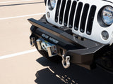 Road Armor 07-18 Jeep Wrangler JK Stealth Front Winch Bumper w/Bar Guard Mid Width - Tex Blk - 5072F3B