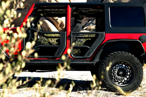 Body Armor 4x4 07-18 Jeep Wrangler JK Tube Doors Rear Pair - JK-6155