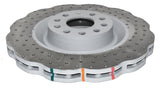 DBA 12-13 Volkswagen Golf R 2.0L Front 4000 Series Cross Drilled Rotor w/Silver Hat - 42808WSLVXD
