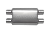 Gibson CFT Superflow Dual/Dual Oval Muffler - 4x9x13in/2.25in Inlet/2.25in Outlet - Stainless - 55105S