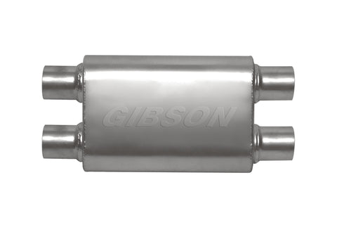 Gibson MWA Superflow Dual/Dual Oval Muffler - 4x9x14in/3in Inlet/3in Outlet - Stainless - BM0112