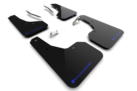 Rally Armor 2022 Subaru Forester (Incl. Wilderness) Black UR Mud Flap w/ Blue Logo - MF82-UR-BLK/BL