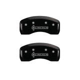 MGP 4 Caliper Covers Engraved Front & Rear Lincoln Black Finish Silver Char 2019 Lincoln MKZ - 36022SLCNBK
