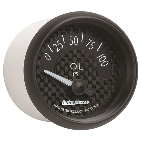Autometer GT Series 52mm Short Sweep Electronic 0-100 psi Oil Pressure - 8027
