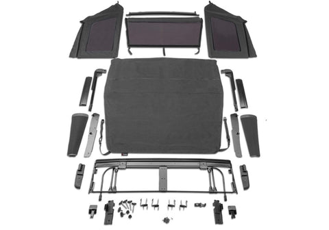 Rampage 2018-2022 Jeep Wrangler (JL) Frameless Trail Plus Top Kit - Black - 139335