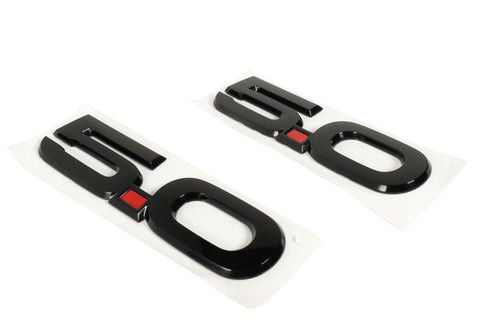 Ford Racing 15-17 Ford Mustang 5.0L Fender Emblem Black - M-1447-M50AB