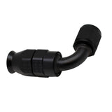 DeatschWerks 6AN Female Swivel 90-Degree Hose End PTFE (Incl 1 Olive Insert) - Anodized Matte Black - 6-02-0852-B