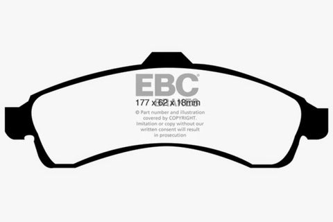 EBC 03-05 Chevrolet SSR 5.3 Greenstuff Front Brake Pads - DP21618