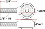 SPC Performance XAXIS Rod End Ball Joint - 15765
