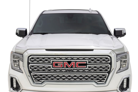 AVS 19-22 GMC Sierra 1500 Aeroskin Low Profile Hood Shield - Chrome - 622167