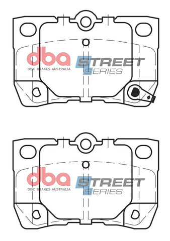 DBA 07-11 Lexus GS350 Street Series Rear Brake Pads - DB1854SS