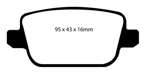 EBC 07-12 Land Rover LR2 3.2 Greenstuff Rear Brake Pads - DP61933