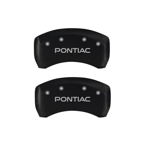 MGP 4 Caliper Covers Engraved Front & Rear Pontiac Red finish silver ch - 18025SPOPRD