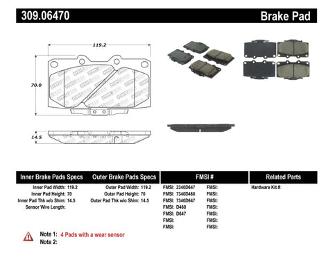 StopTech 89-96 Nissan 300ZX Sport Performance Front Brake Pads - 309.06470