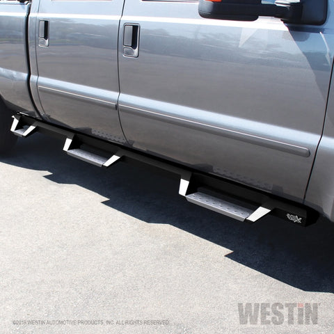 Westin/HDX 99-16 Ford F-250/350 Crew Cab (6.75ft Bed) Stainless Drop Nerf Step Bars - Textured Black - 56-5340152