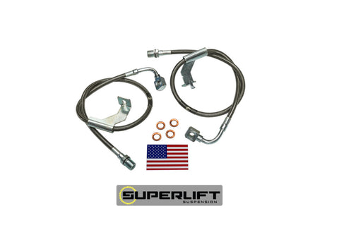 Superlift 1987 GM Pickup/87-91 Blazer/Suburban w/ 8-12in Lift Kit (Pair) Bullet Proof Brake Hoses - 91365