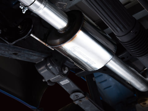 AWE 21+ Ford F150 Dual Side Exit Cat-Back Exhaust - 4.5in Diamond Black Tips *For Stock Y-Pipe Only - 3015-23059